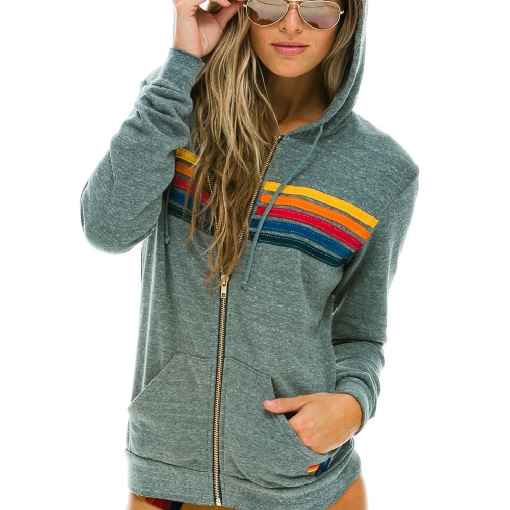 Aviator Nation Unisex 5 Stripe Hoodie
